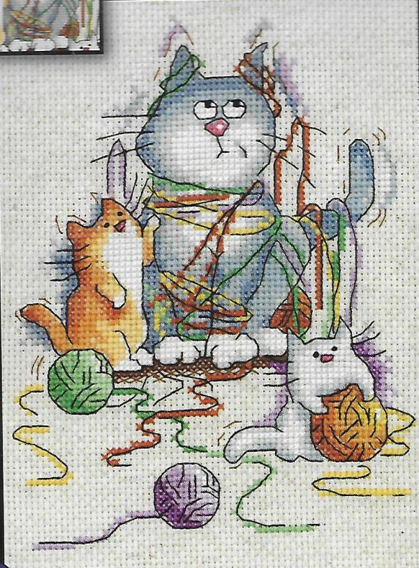 Design Works Yarn Cats #2870 Counted Cross Stitch Kit